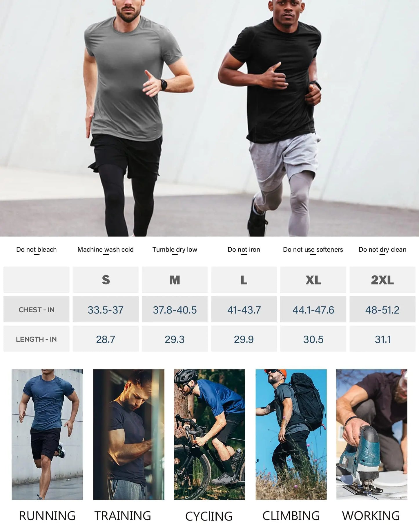 Men's 5 Pack Mesh Workout Shirts