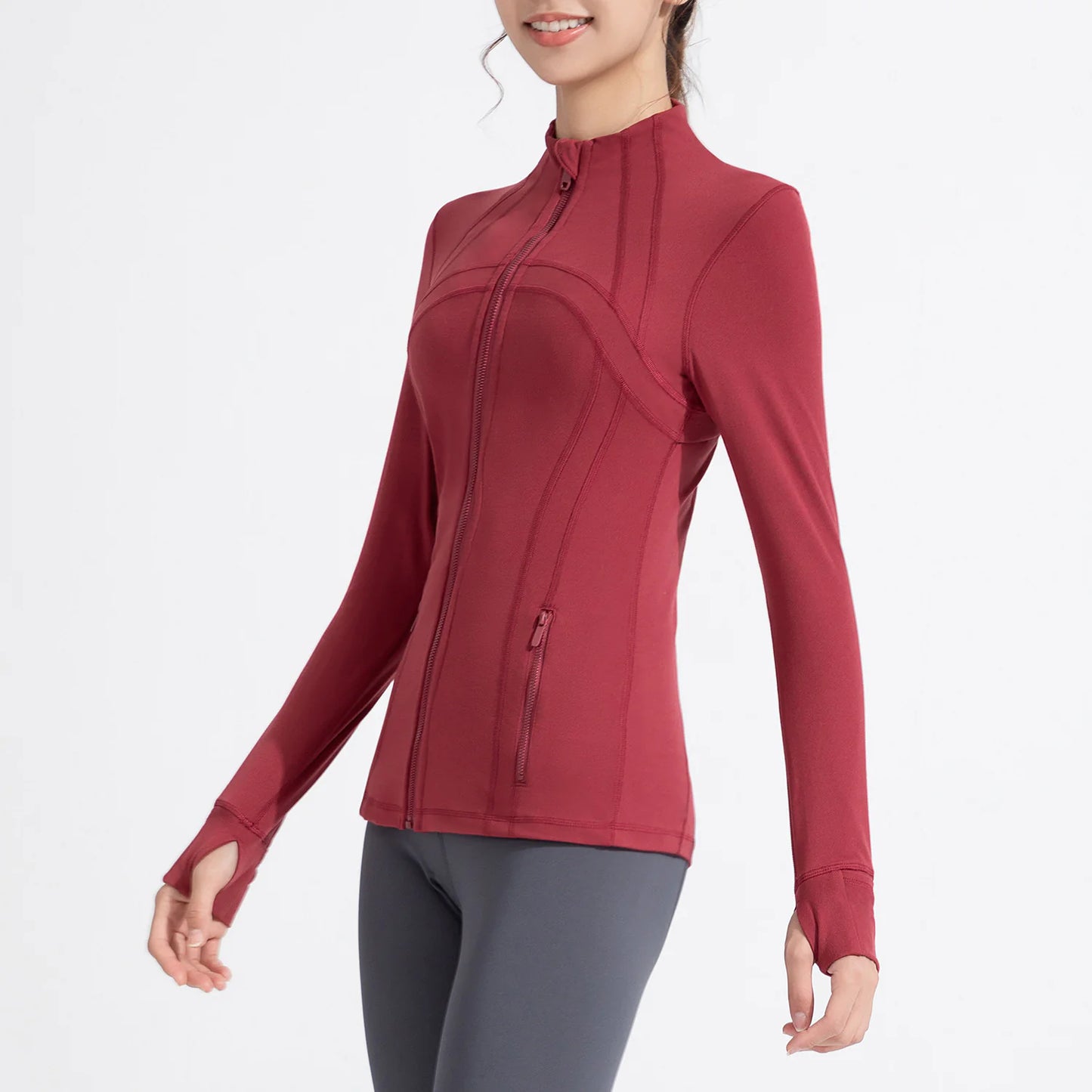 Women's Long Sleeve Zipper Jacket