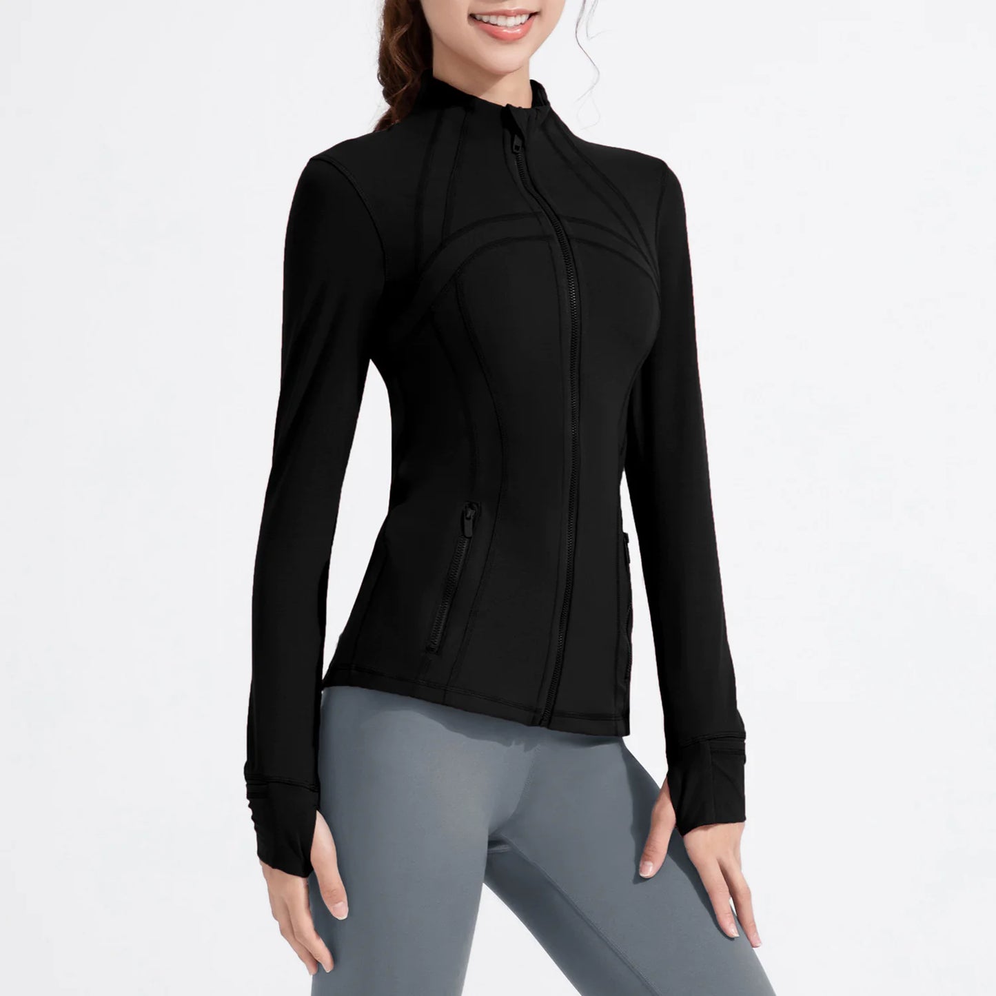 Women's Long Sleeve Zipper Jacket