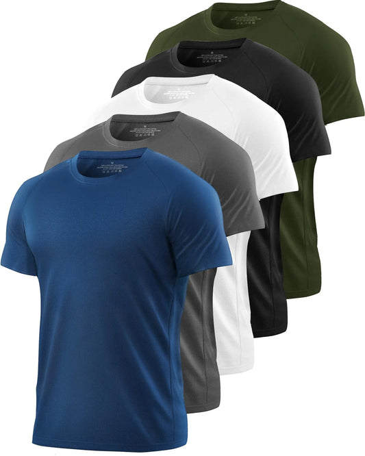 Men's 5 Pack Mesh Workout Shirts